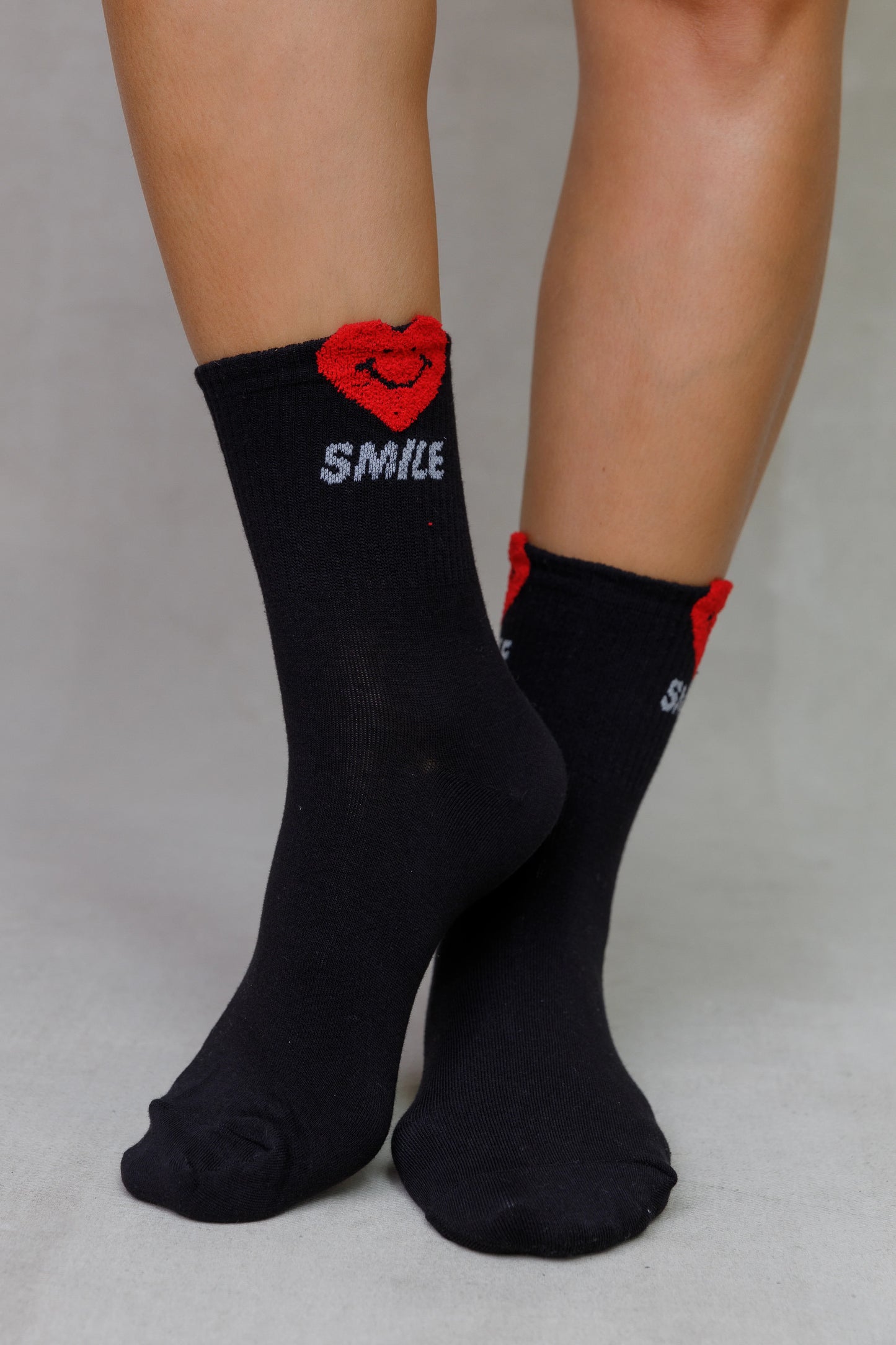 SMILE HEART SOCKS (VARIOUS COLOURS)