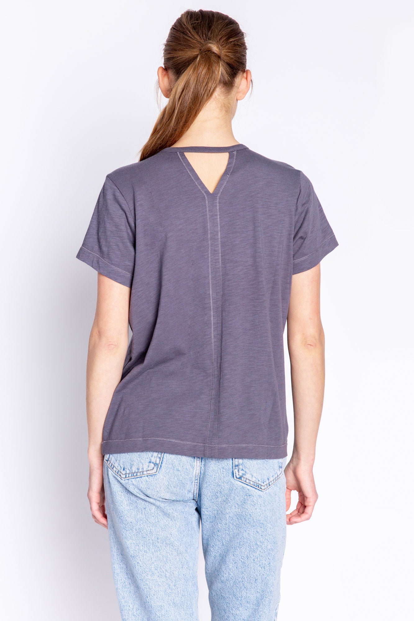 BACK TO BASICS SHORT SLEEVE TOP - CHARCOAL (ONLINE ONLY)