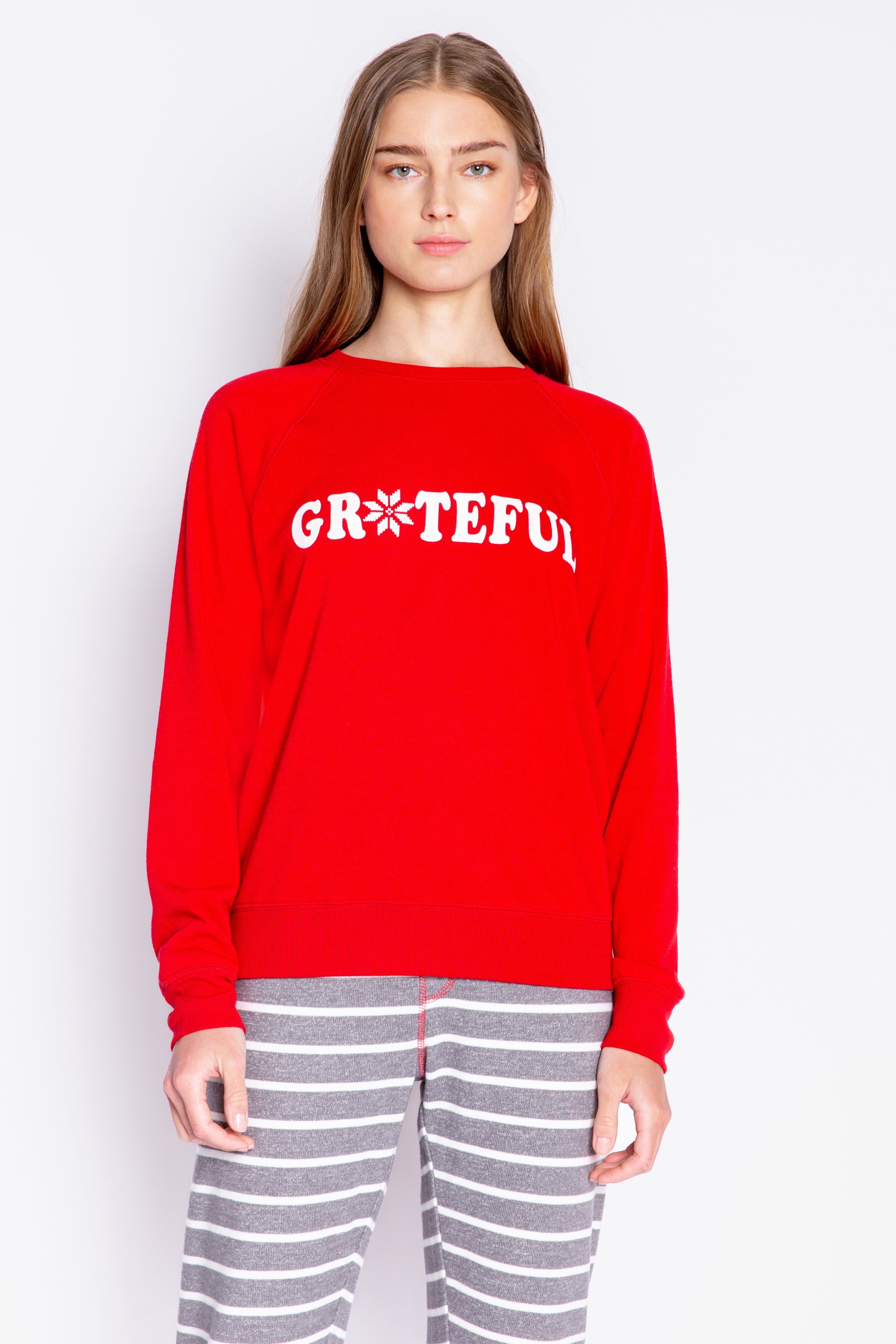 HAPPY HAPPY JOY JOY LONG SLEEVE TOP - GRATEFUL