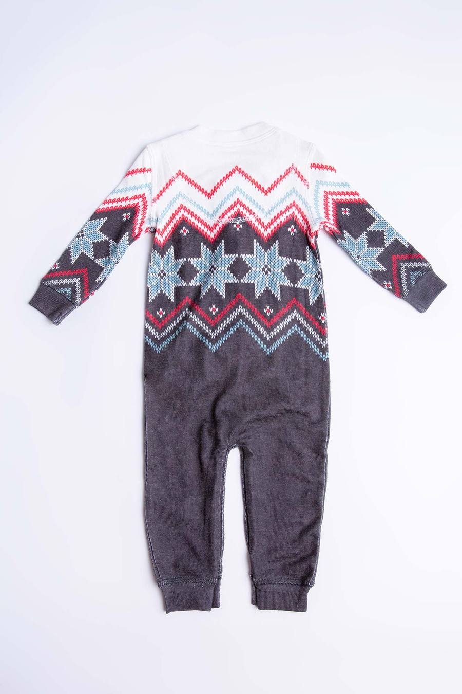 INFANT ROMPER FESTIVE FAIR ISLE PJ