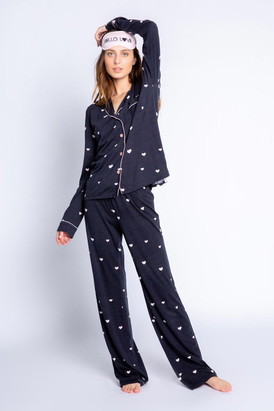 LOVE HEART PJ SET WITH MASK