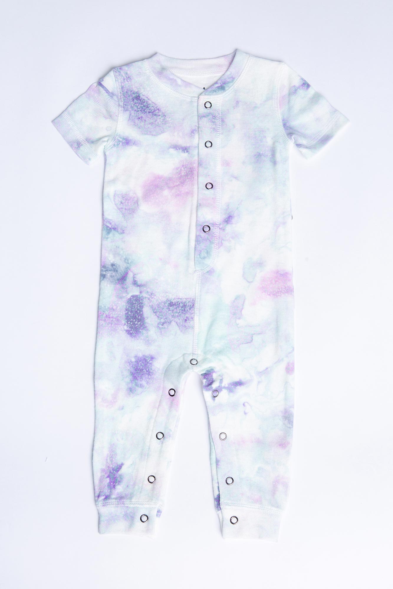 PEACHY TIE DYE INFANT ROMPER - SEA BLUE