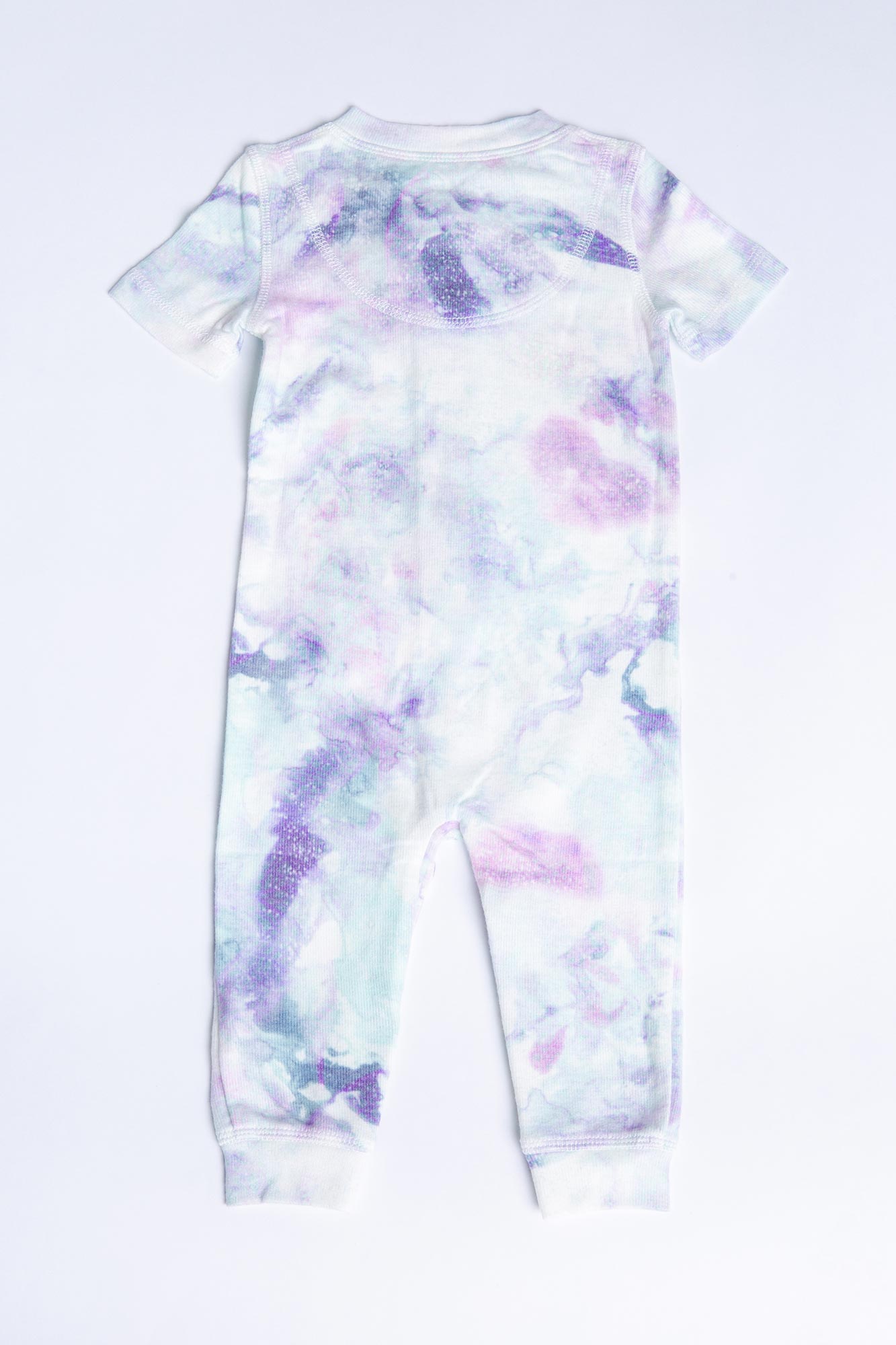 PEACHY TIE DYE INFANT ROMPER - SEA BLUE