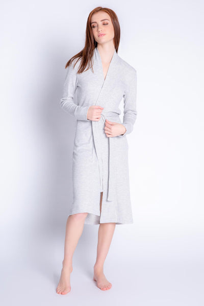 TEXTURED LOUNGE SOLID ROBE