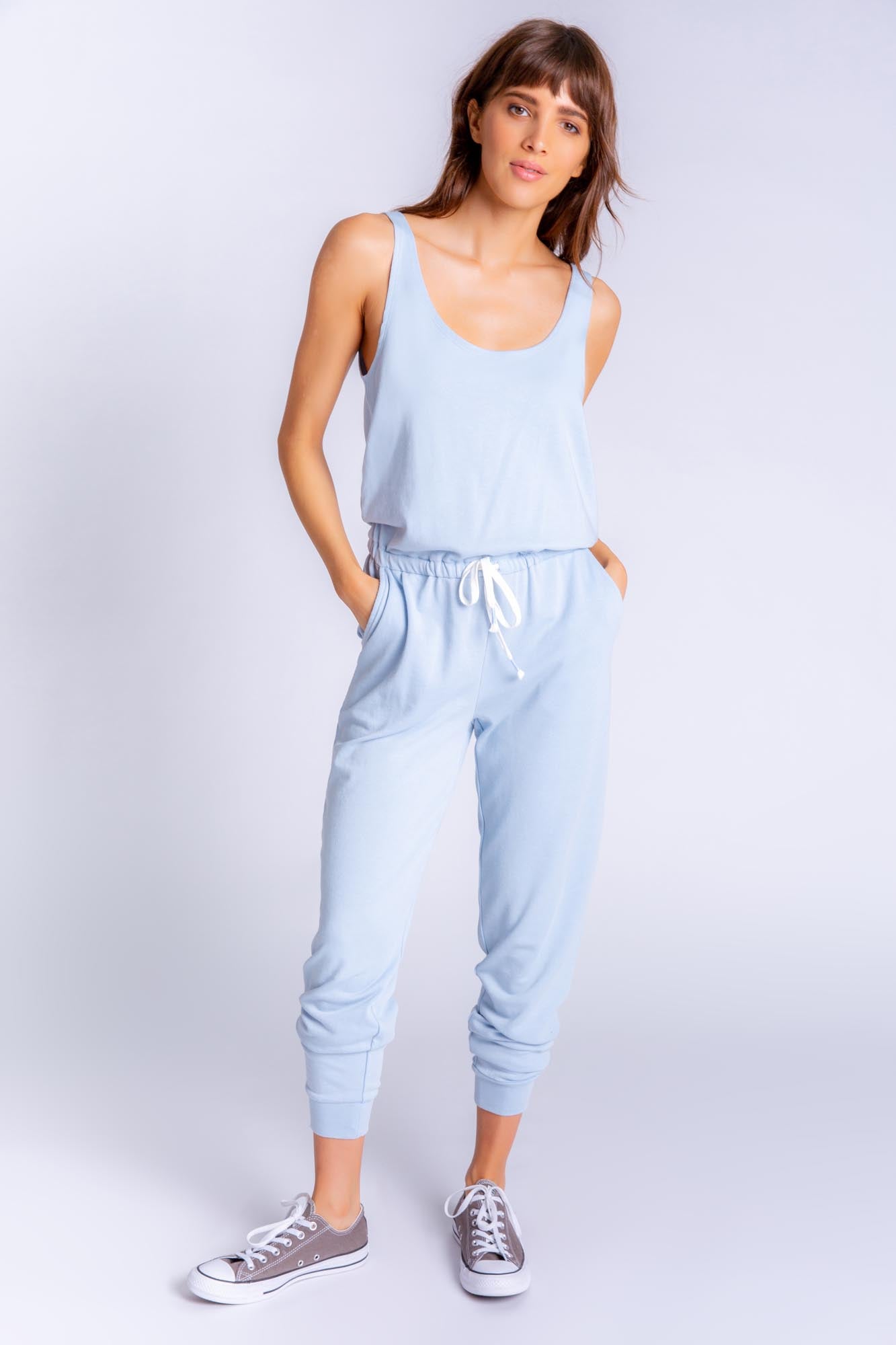 EVERYDAY LOUNGE ROMPER - SKY BLUE