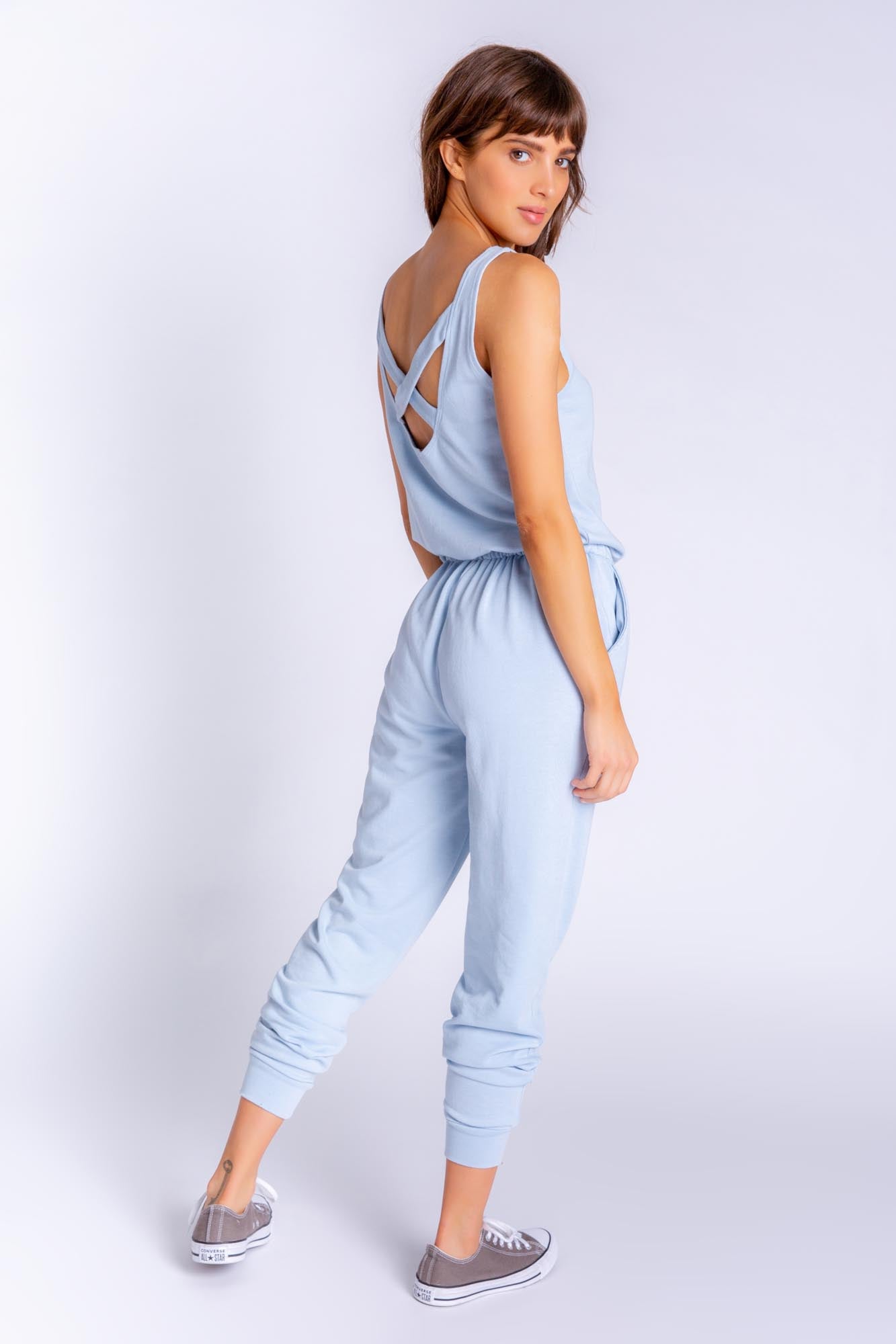 EVERYDAY LOUNGE ROMPER - SKY BLUE