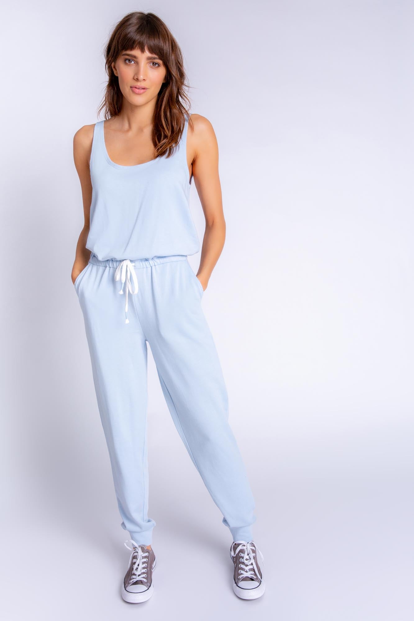 EVERYDAY LOUNGE ROMPER - SKY BLUE