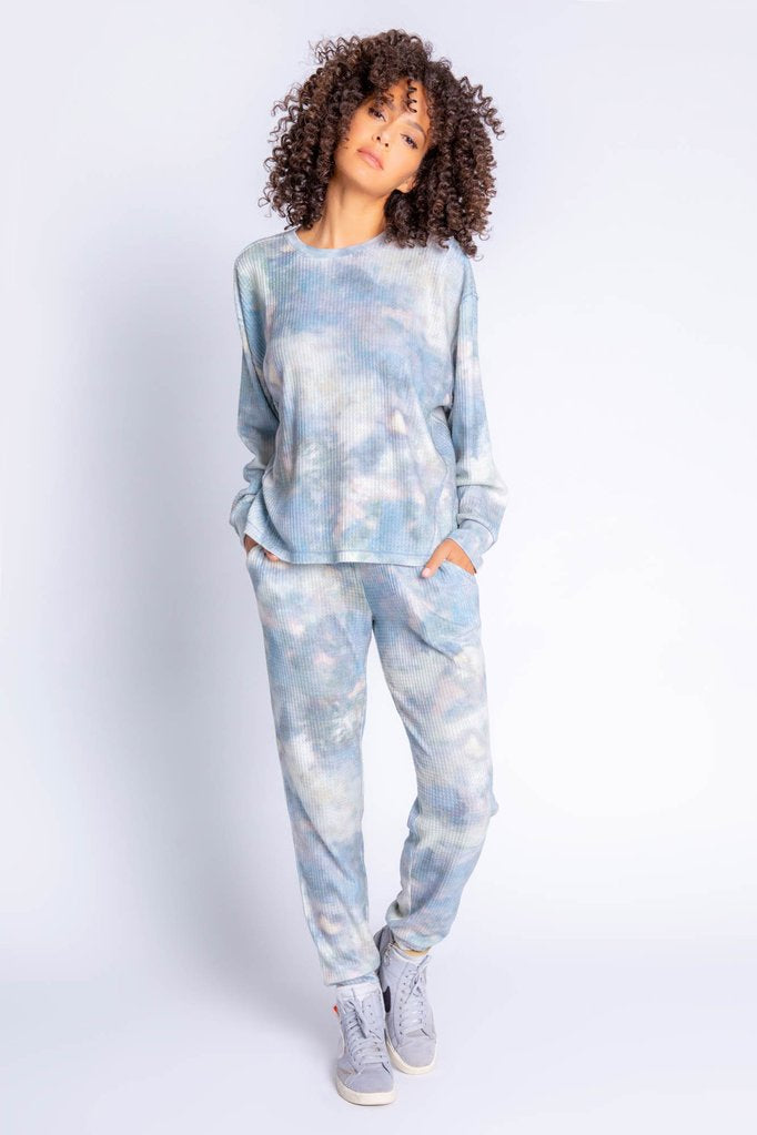 CLOUDY DAYS TIE DYE LOUNGE SET