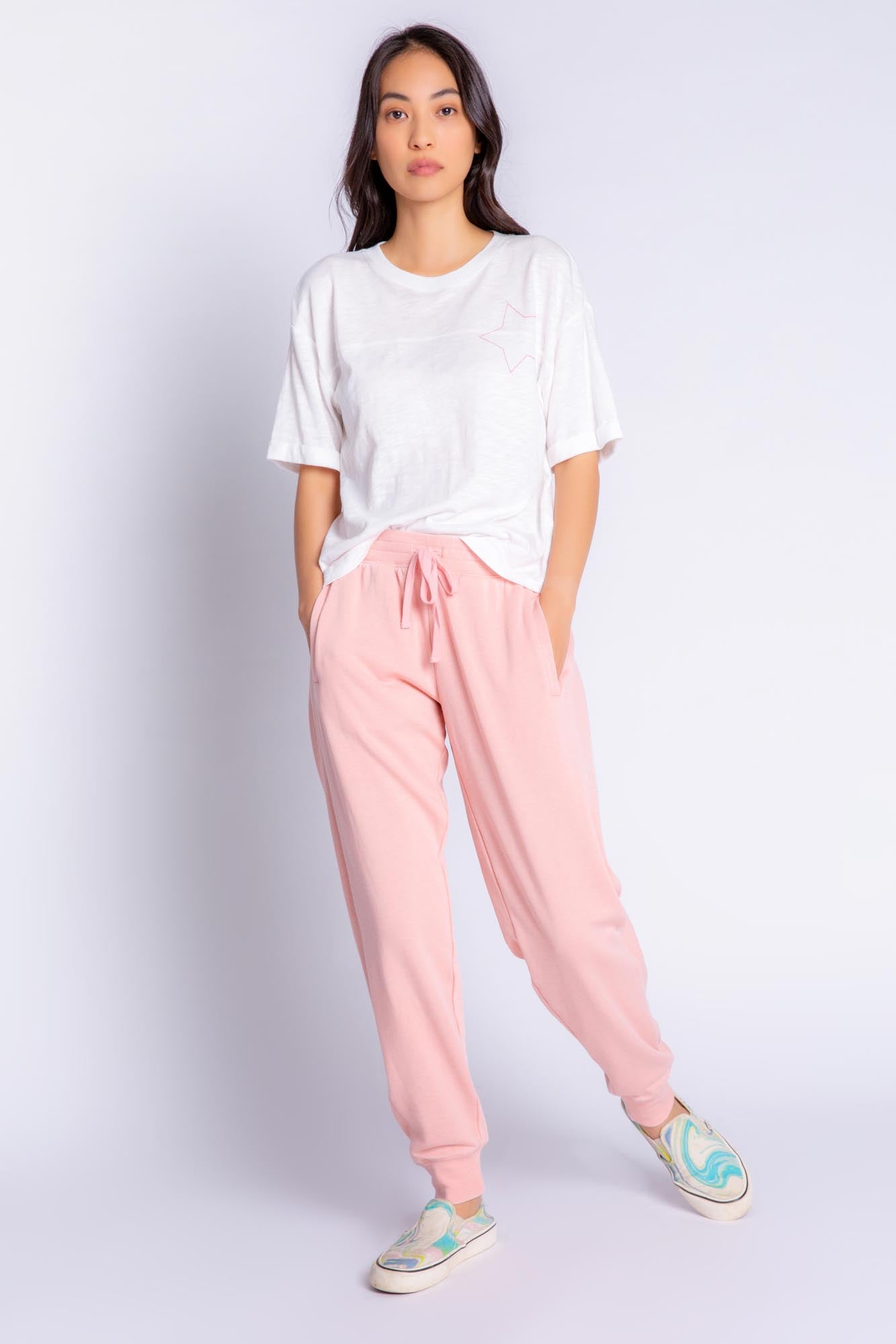 FADE AWAY SOLID PANT - DUSTY ROSE