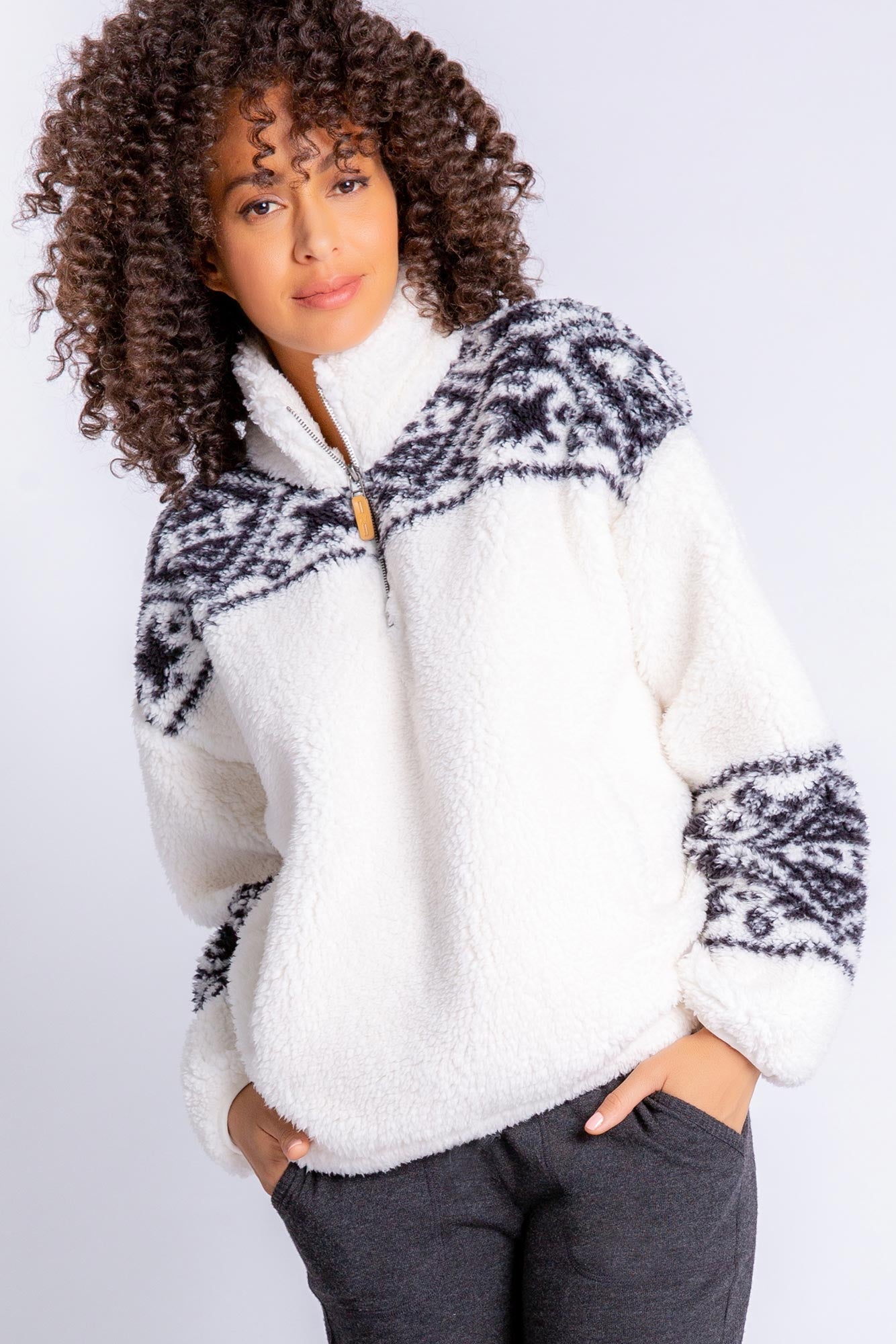 SANTA FE SHERPA AZTEC TOP