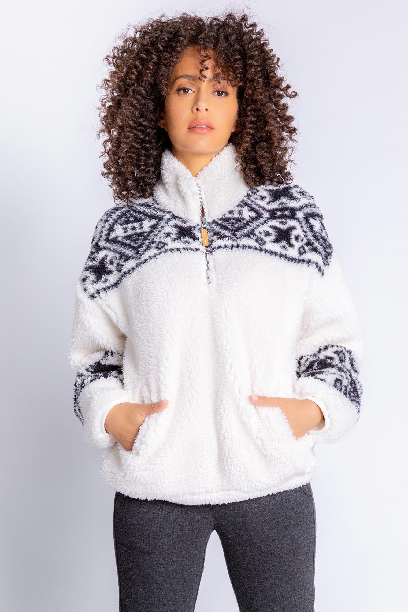 SANTA FE SHERPA AZTEC TOP