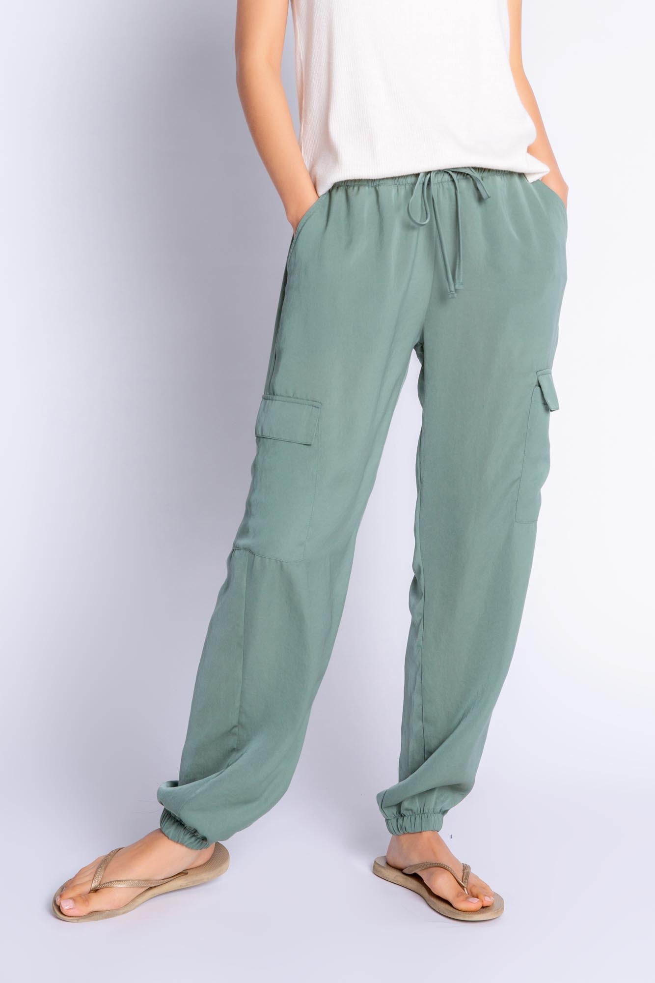 SISTER SATIN PANT - SAGE