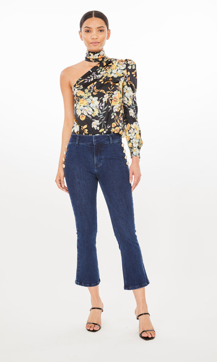 ROSARIO BLOUSE - MARIGOLD BLOOM BLACK