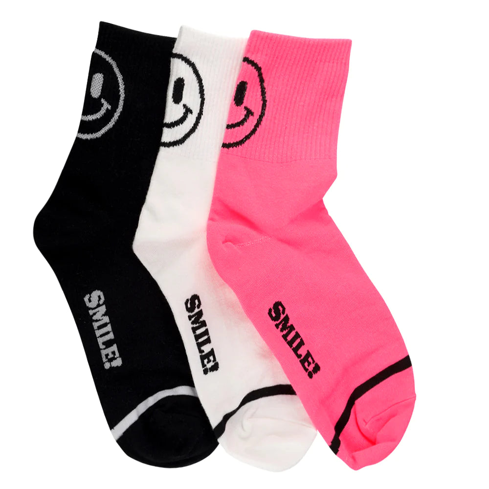 SMILE CREW SOCKS (VARIOUS COLOURS)