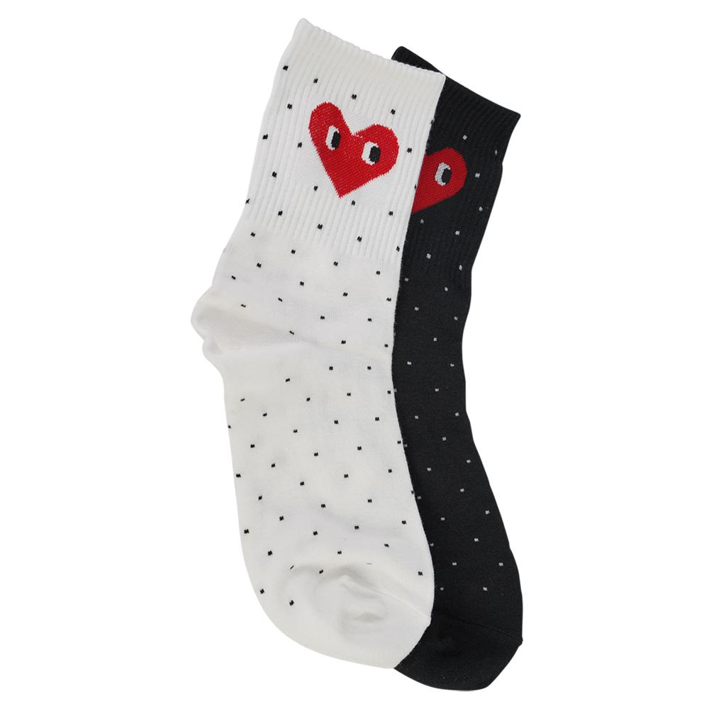 POLKA HEART SOCKS (VARIOUS COLOURS)