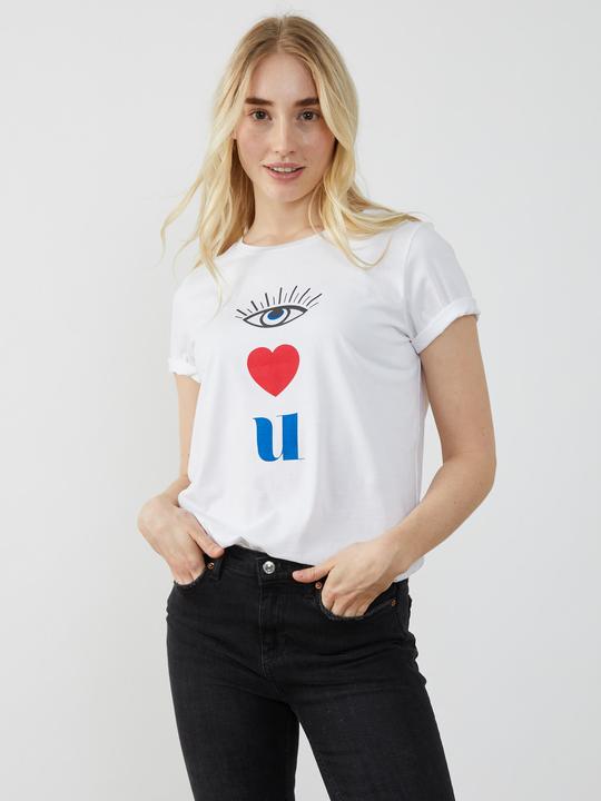 LOLA TEE - EYE LOVE U (WHITE)