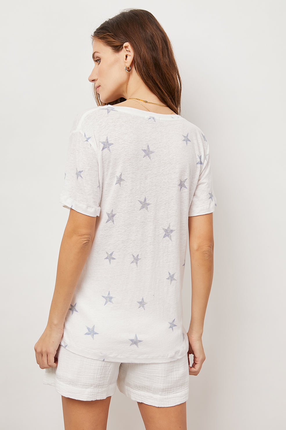 THE CARA V NECK - CELESTIAL STARS