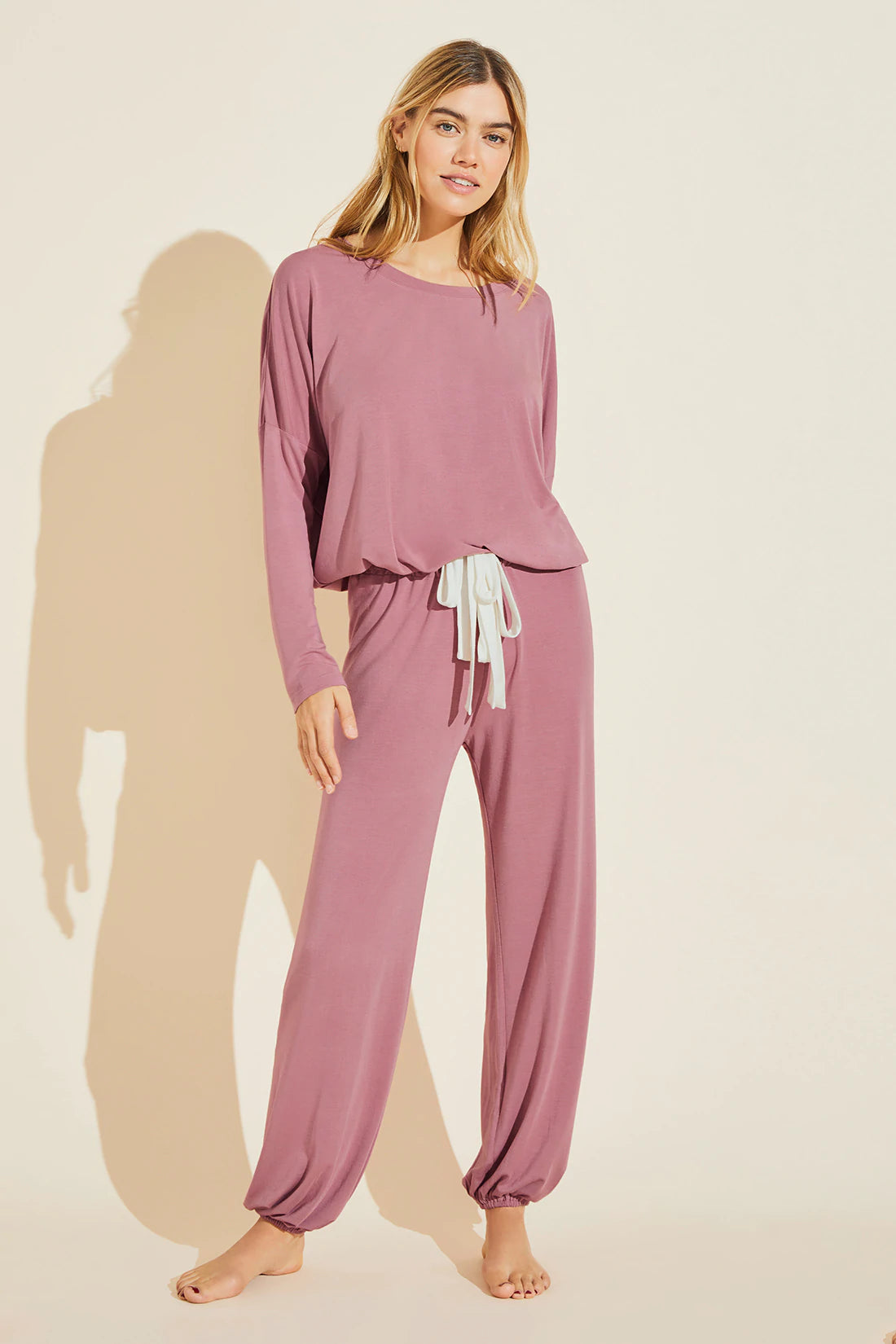 GISELE SLOUCHY PJ SET - ACAI/IVORY