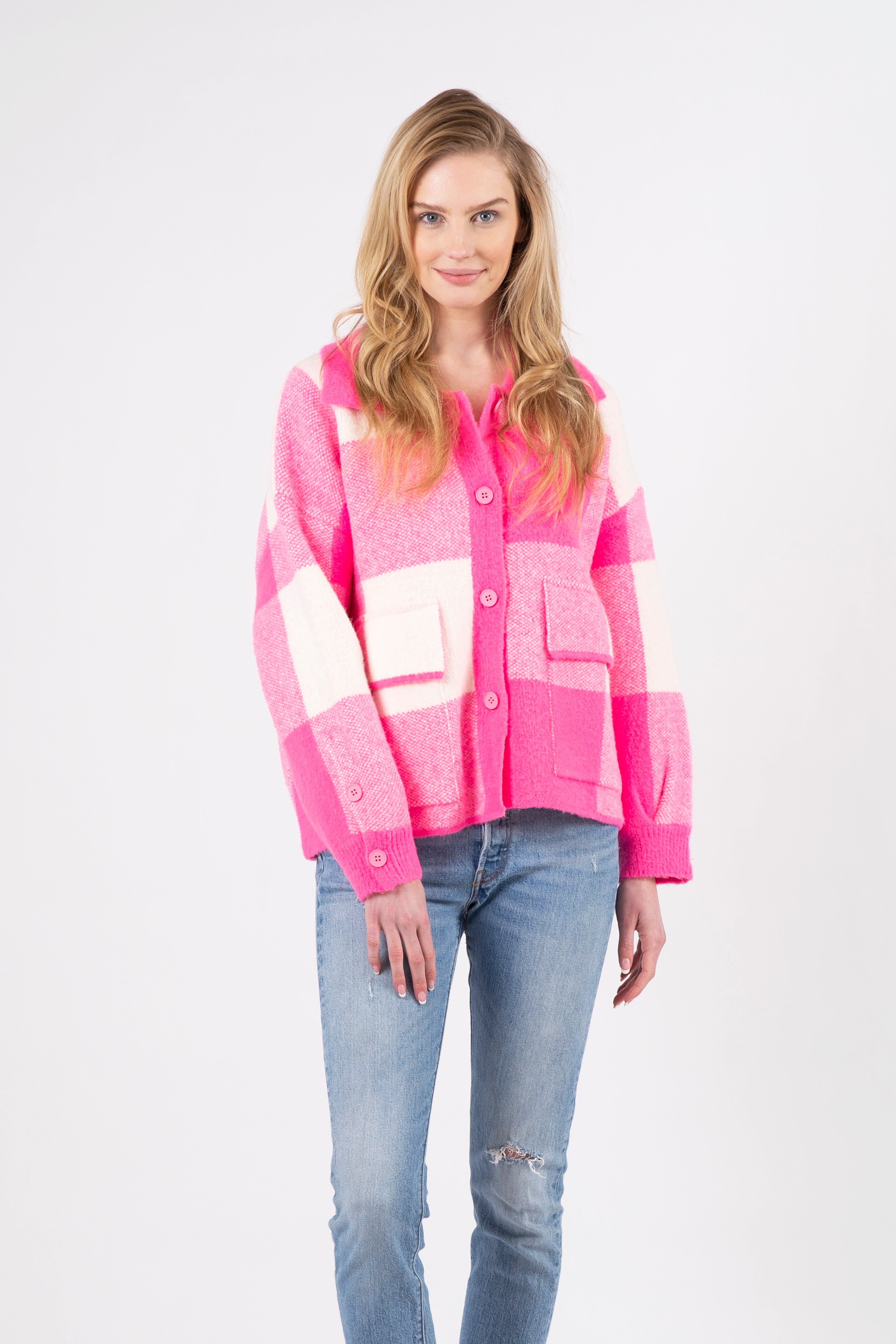 WAVERLY JACKET - HOT PINK PLAID - ONLINE ONLY