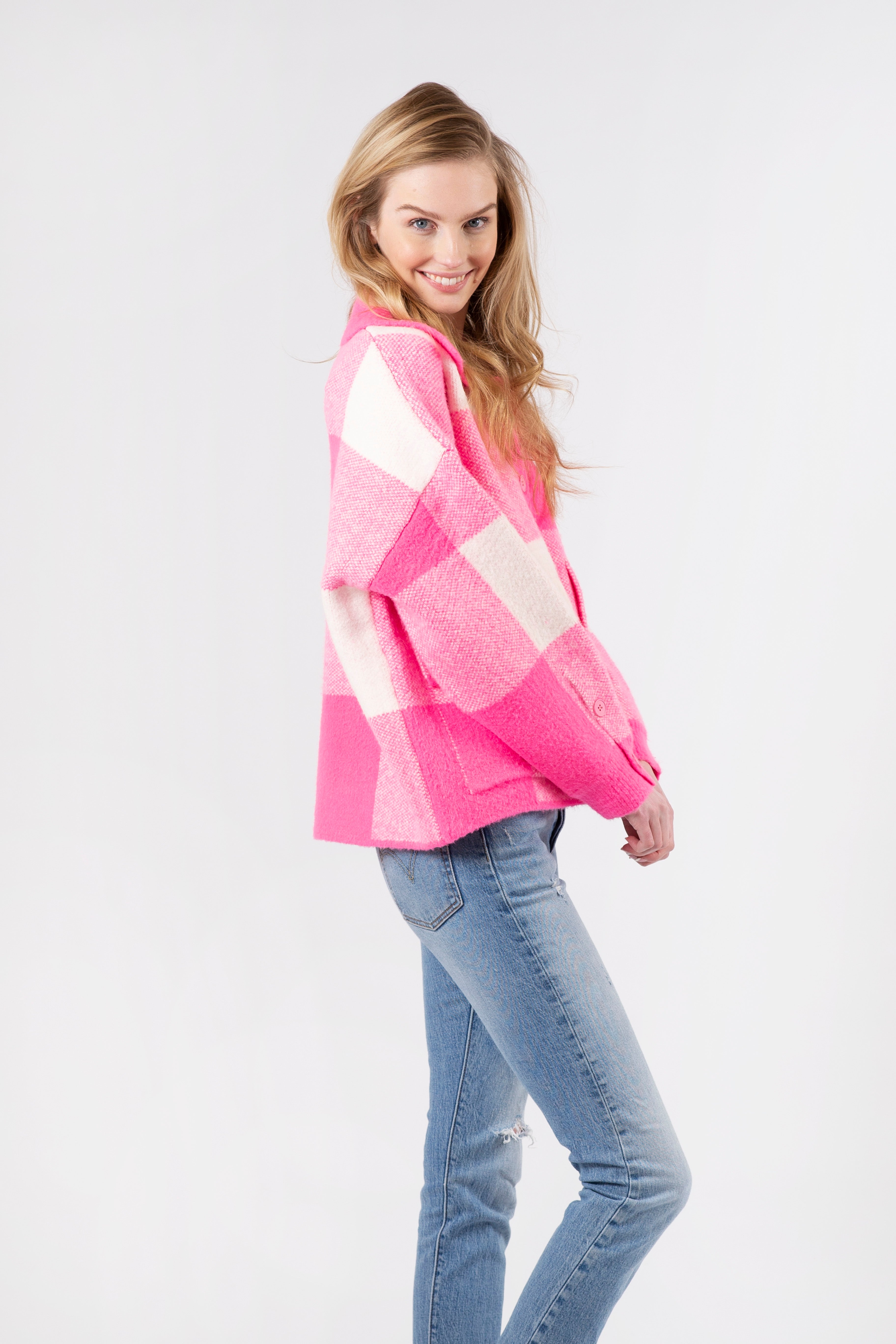 WAVERLY JACKET - HOT PINK PLAID - ONLINE ONLY