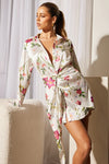 JACI TIE DRESS - WHITE FLORAL
