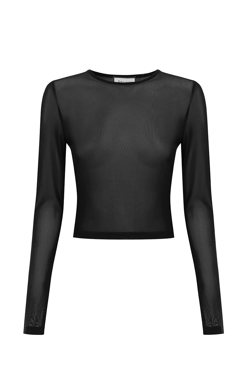 POLY TOP - BLACK