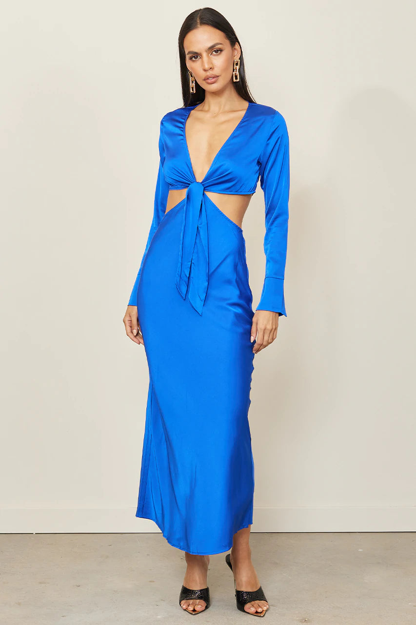 ZANDER MIDI DRESS - ROYAL BLUE