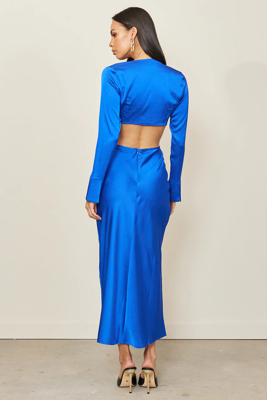 ZANDER MIDI DRESS - ROYAL BLUE