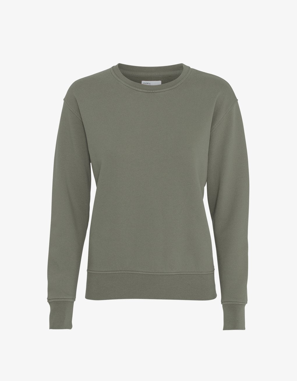 WOMEN CLASSIC ORGANIC CREW - DUSTY OLIVE