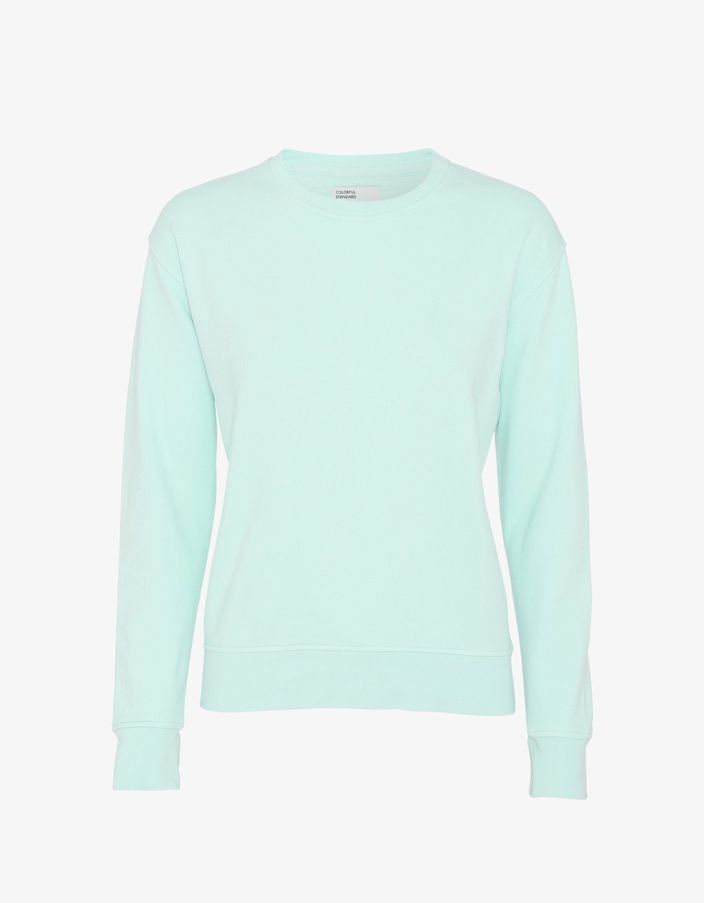 WOMEN CLASSIC ORGANIC CREW - LIGHT AQUA