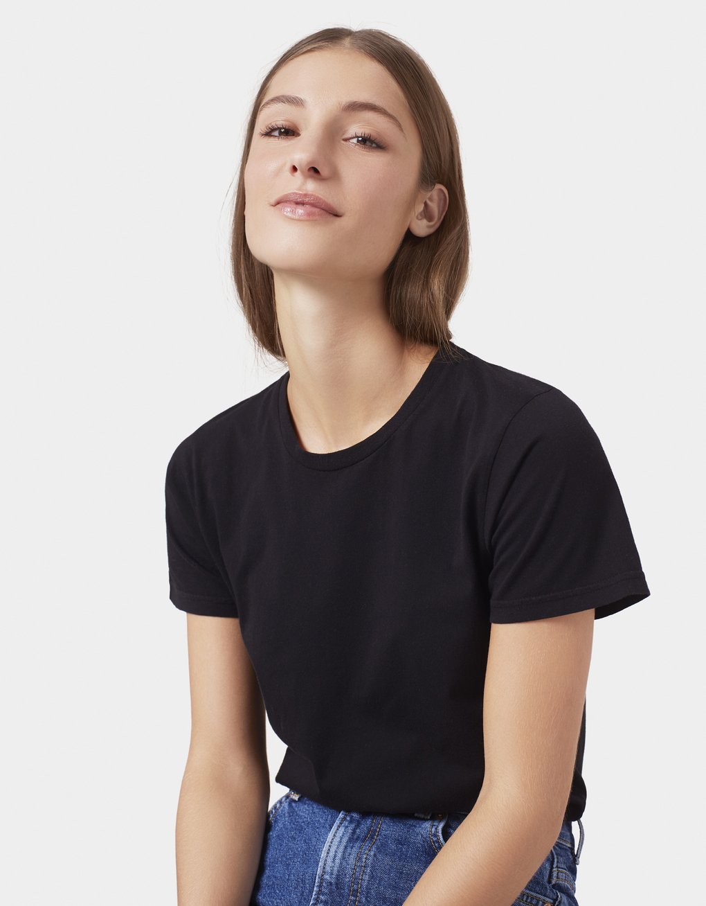 WOMEN LIGHT ORGANIC TEE - DEEP BLACK