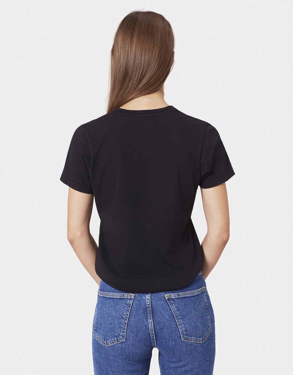 WOMEN LIGHT ORGANIC TEE - DEEP BLACK