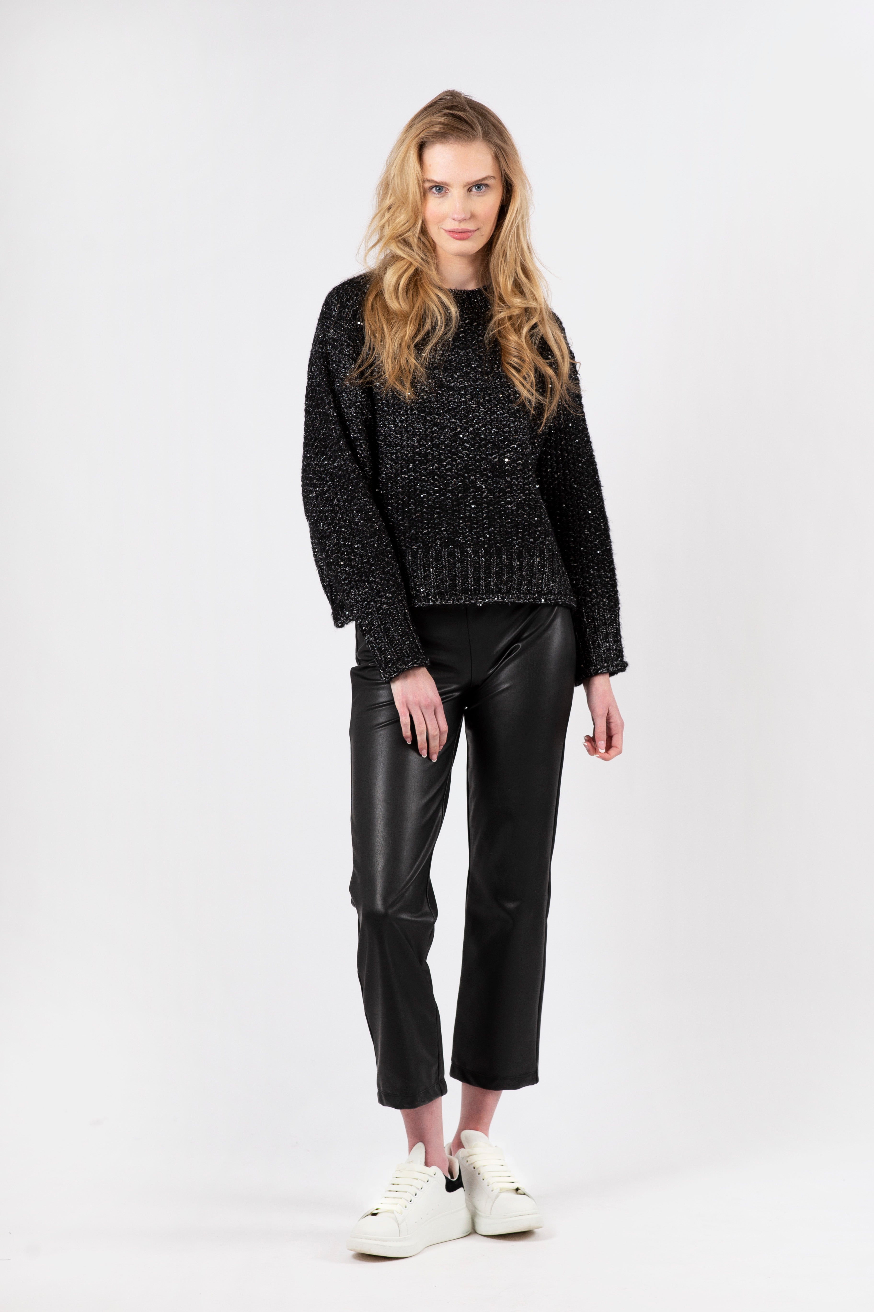 ZAINE SWEATER - BLACK SPARKLE - ONLINE ONLY