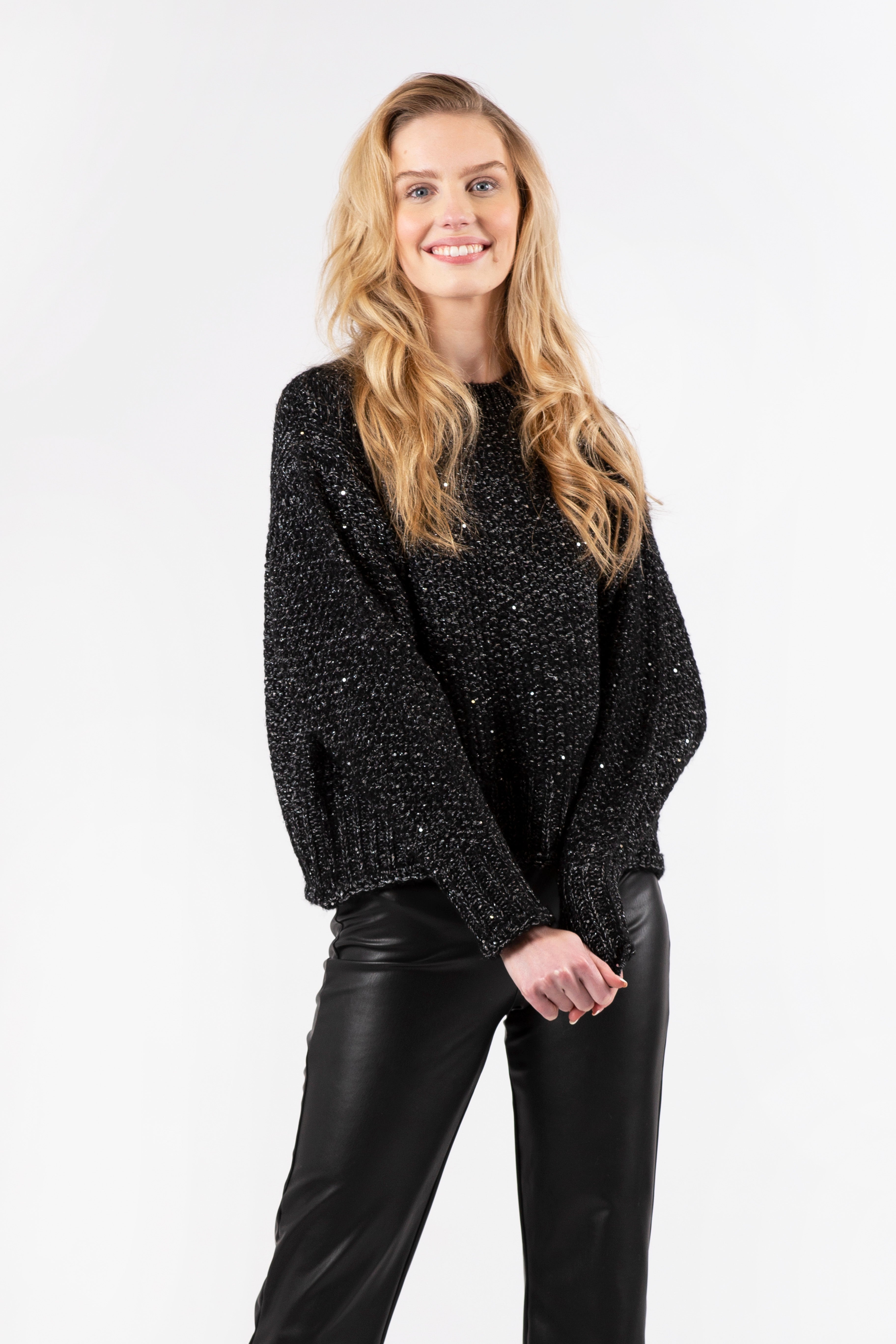 ZAINE SWEATER - BLACK SPARKLE - ONLINE ONLY