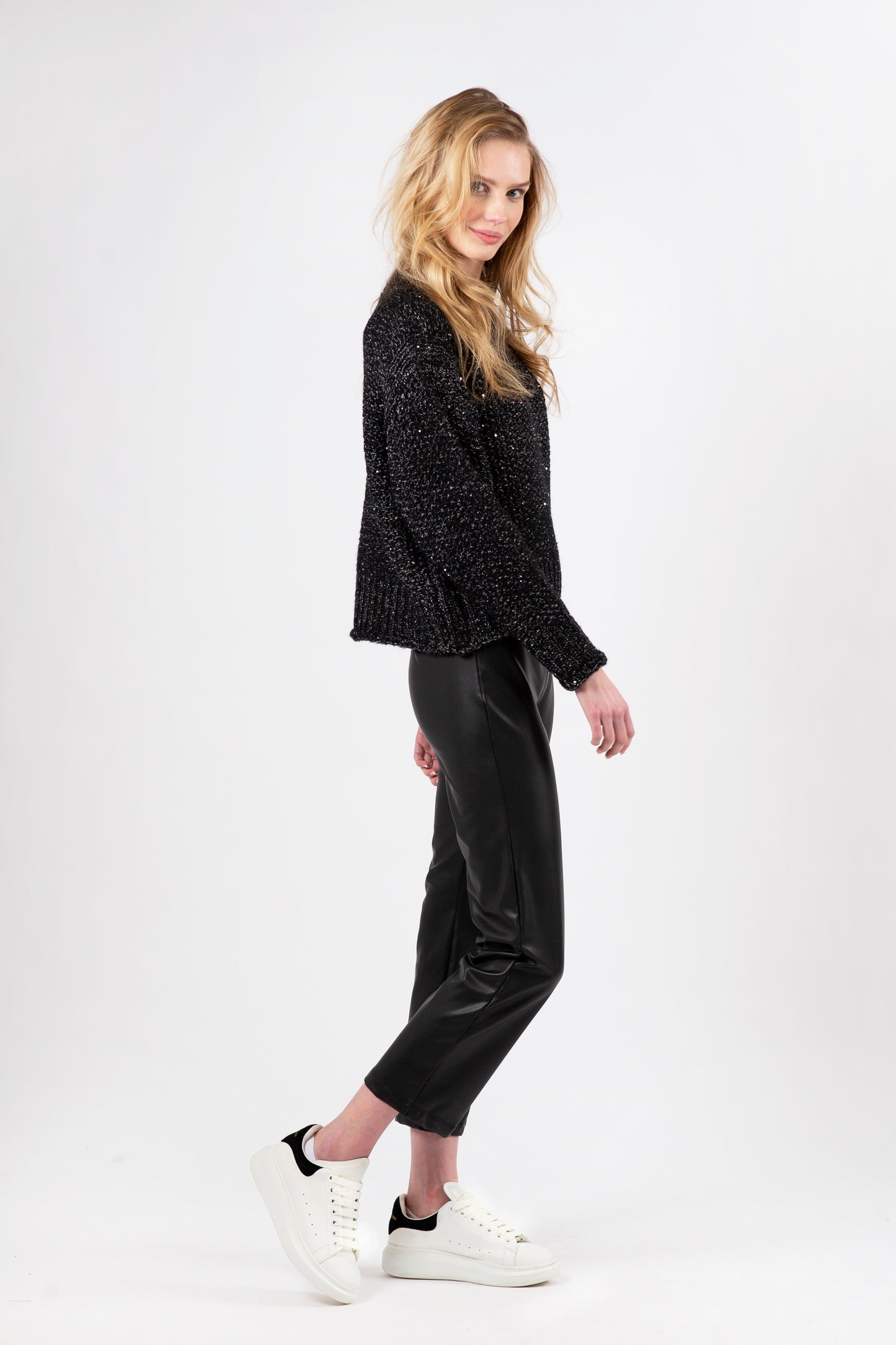 ZAINE SWEATER - BLACK SPARKLE - ONLINE ONLY