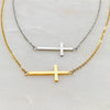 KAYLA CROSS NECKLACE (GOLD OR SILVER)
