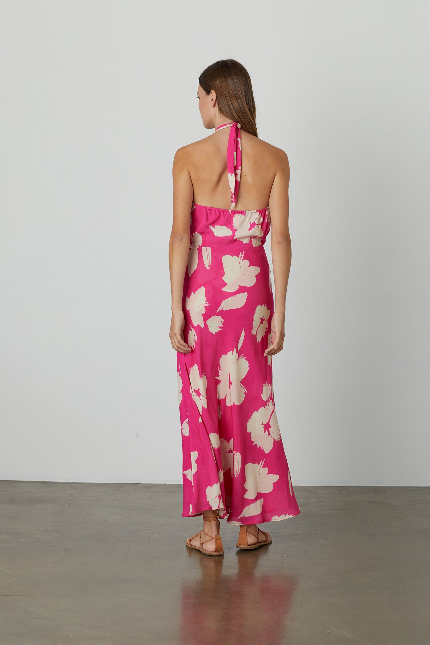 TATUM CAICOS PRINT SLEEVELESS DRESS - PINK