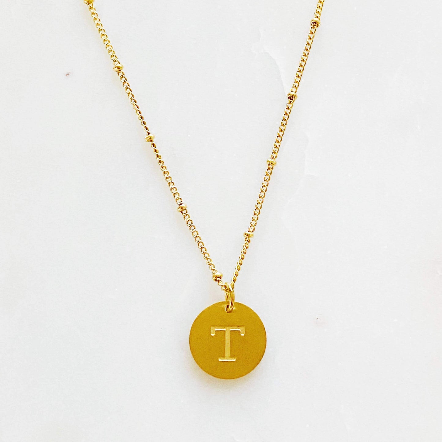 INITIAL CHARM NECKLACE