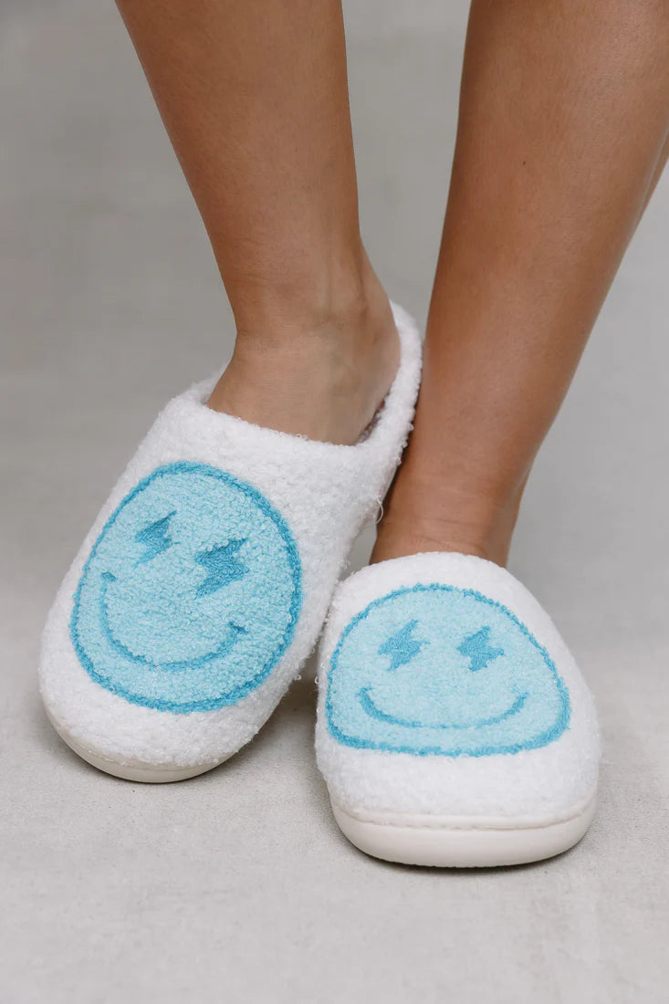 SMILEY LIGHTNING SLIPPERS (VARIOUS COLOURS)