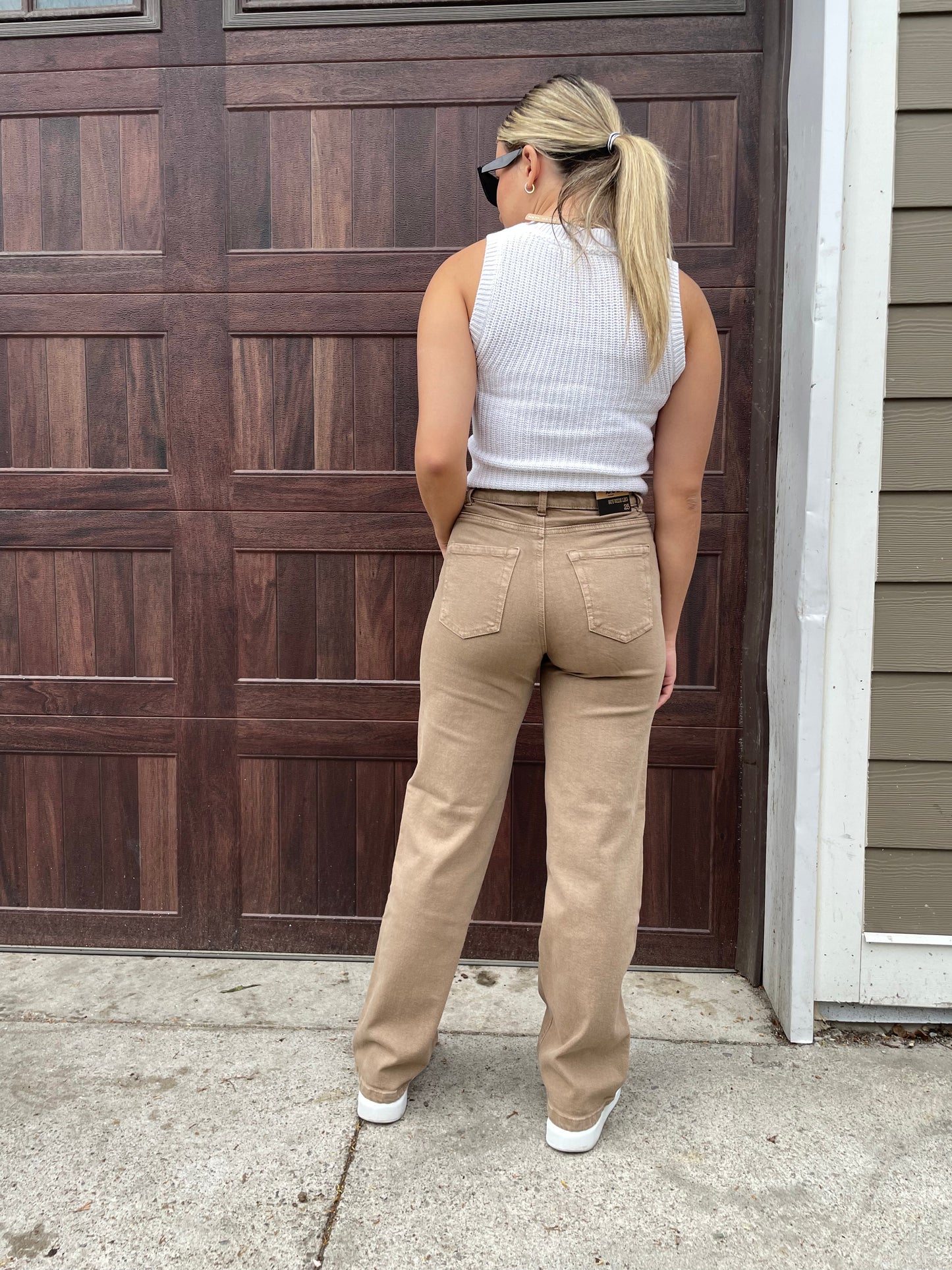 90'S WIDE LEG PANT - TAN