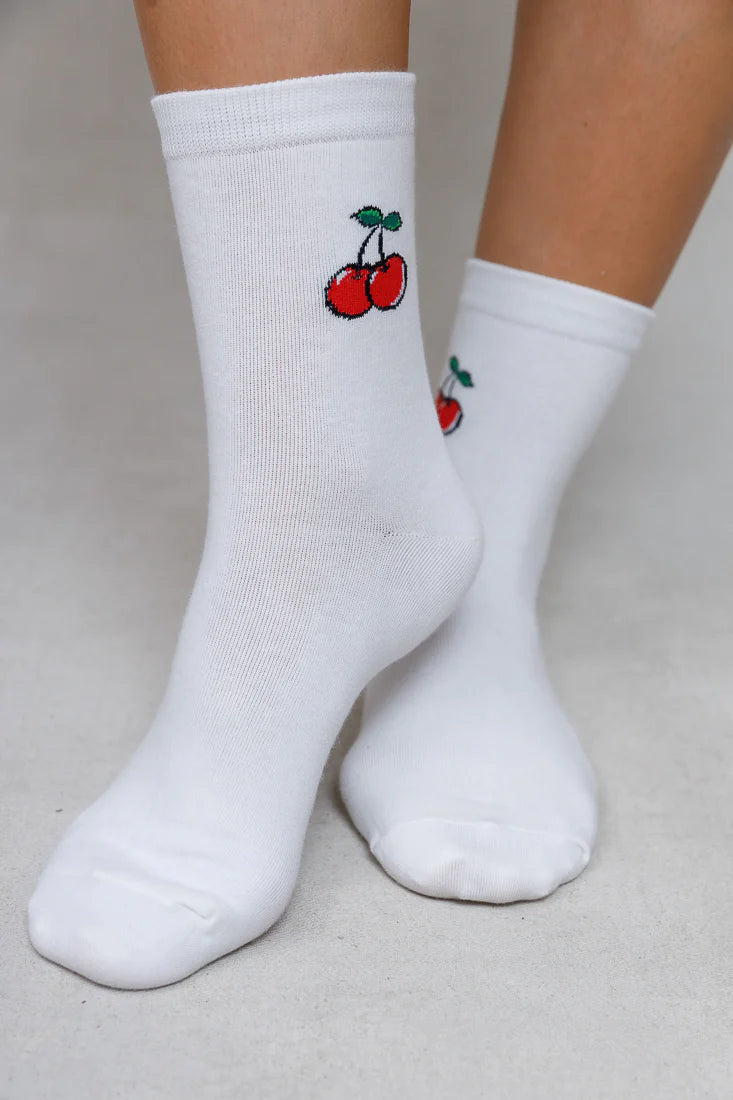 CHERRY LOVE SOCKS (2 PACK)