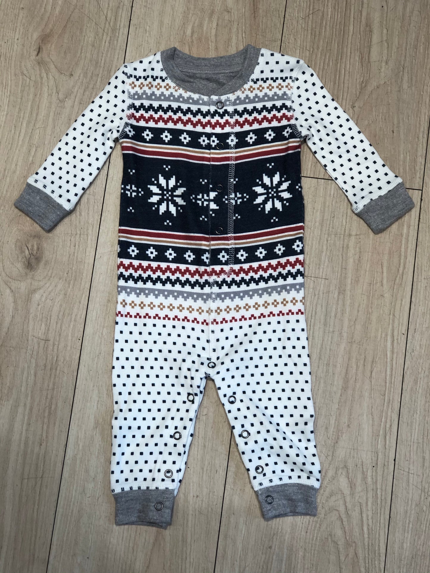 LET'S GET TOASTY FAIR ISLE INFANT ROMPER