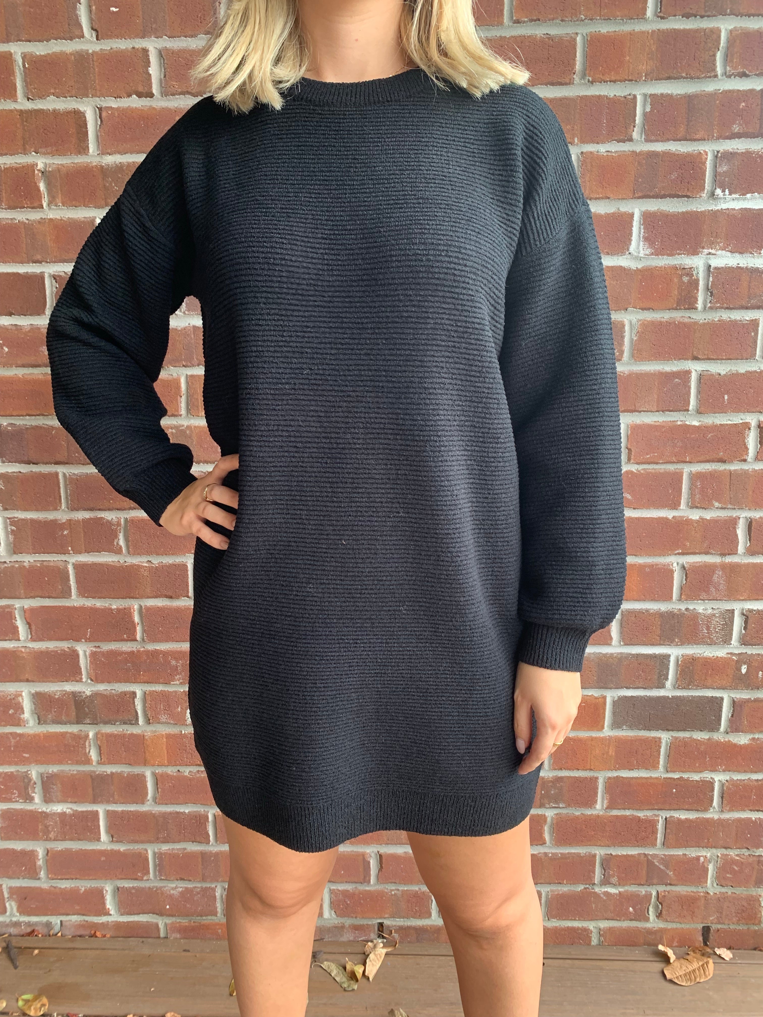 RAMONA KNIT DRESS - BLACK