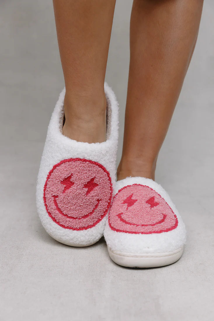 SMILEY LIGHTNING SLIPPERS (VARIOUS COLOURS)