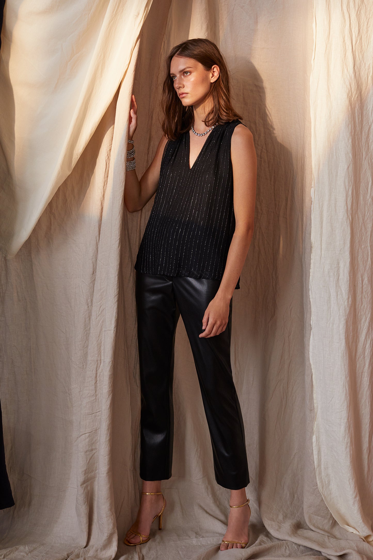 HONEY VEGAN LEATHER PANT