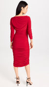 TARA LONG SLEEVE DRESS - RED