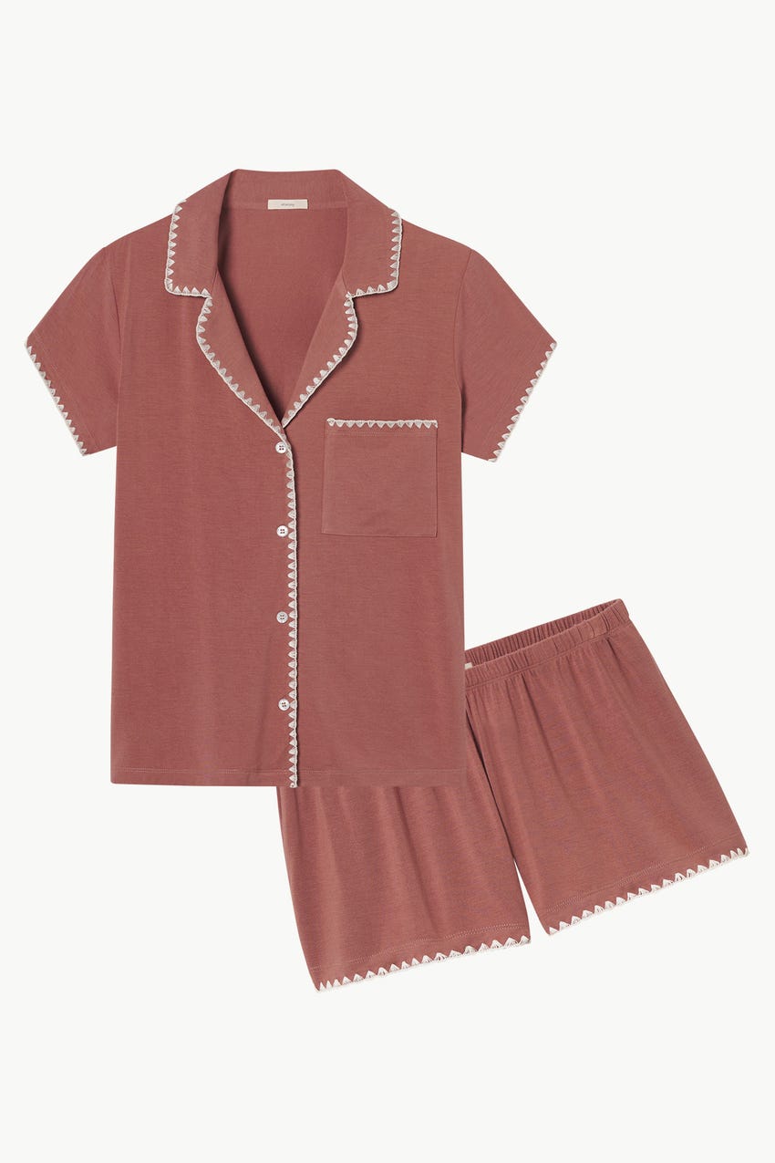 FRIDA SHORT PJ SET - HAZELNUT