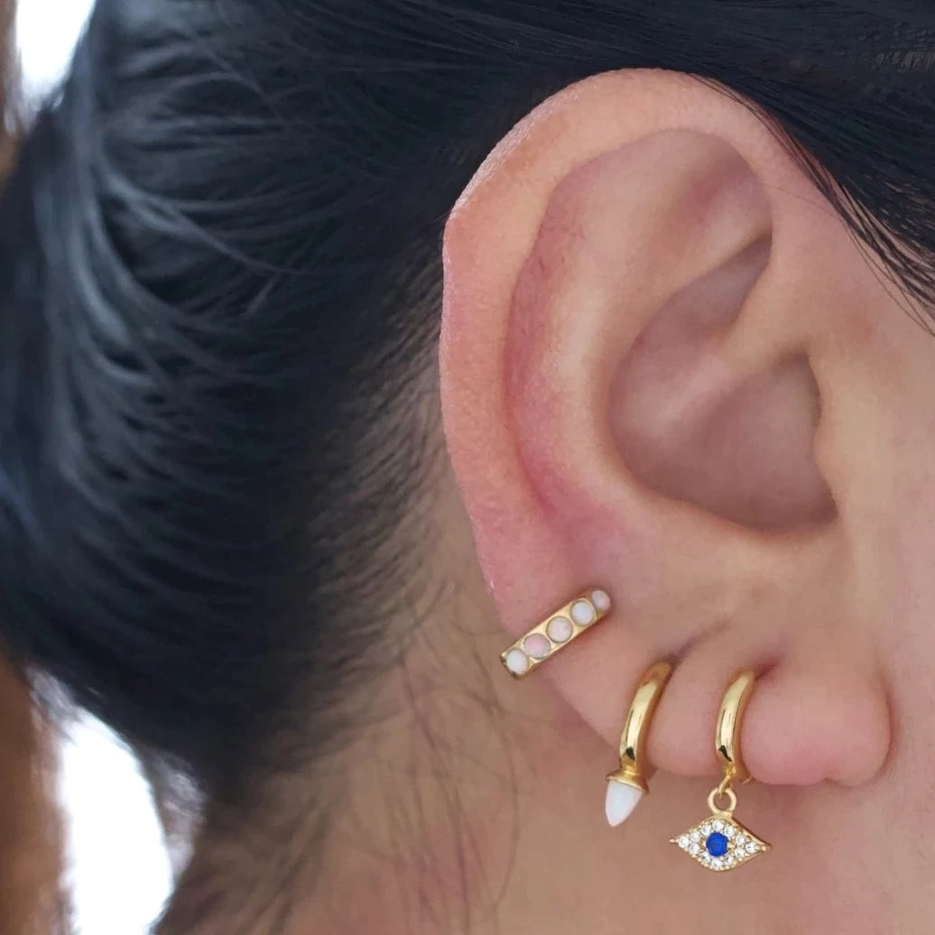 EVIL EYE HOOPS
