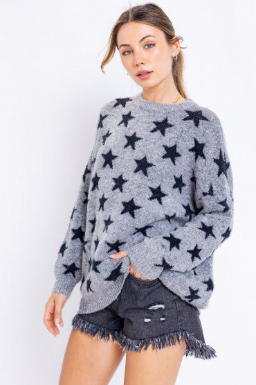 STARS SWEATER - GREY